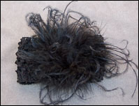 Black Ostrich Feather Headband